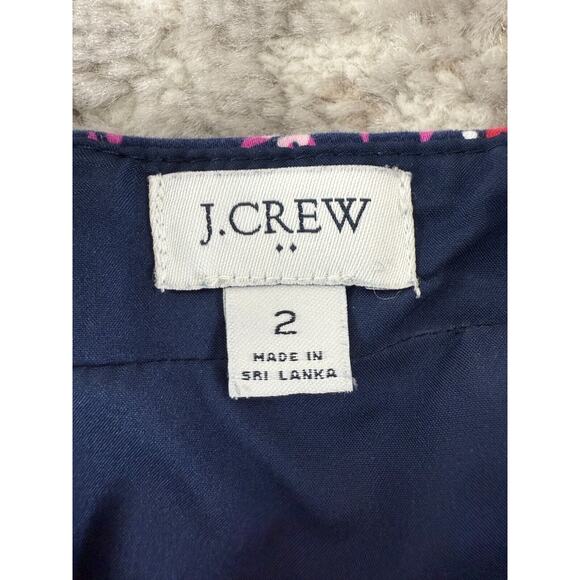 J Crew Size 2 Floral Print Knee Length Pencil Skirt Multi Colored Zip Casual - Picture 5 of 7